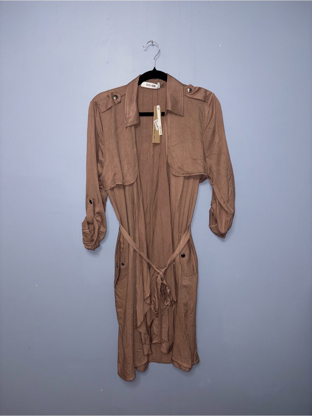 DO + BE | Brown Belted Jacket NWT | Size Large